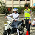 Sat Lantas Polres Mura Enim Berikan Pelatihan Safety Riding ke Pelajar