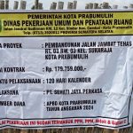 Baru Selesai Dibangun, Jalan Di Kelurahan Sukaraja Kecamatan Prabumulih Selatan Sudah Mengalami Keretakan